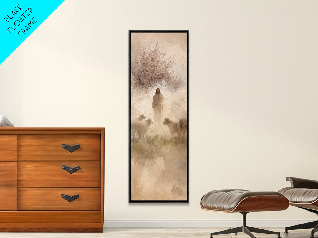 Path Of Grace – Framed Canvas Print – Christian Wall Art – Jesus Painting – Skinny Art – Christian Art Canvas – Christmas Wall Art