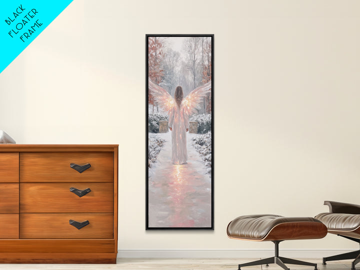 Wings Of Dawn | Framed Canvas Print | Christian Art Canvas | Christian Wall Art | Christmas Art | Narrow Art | Christian Christmas