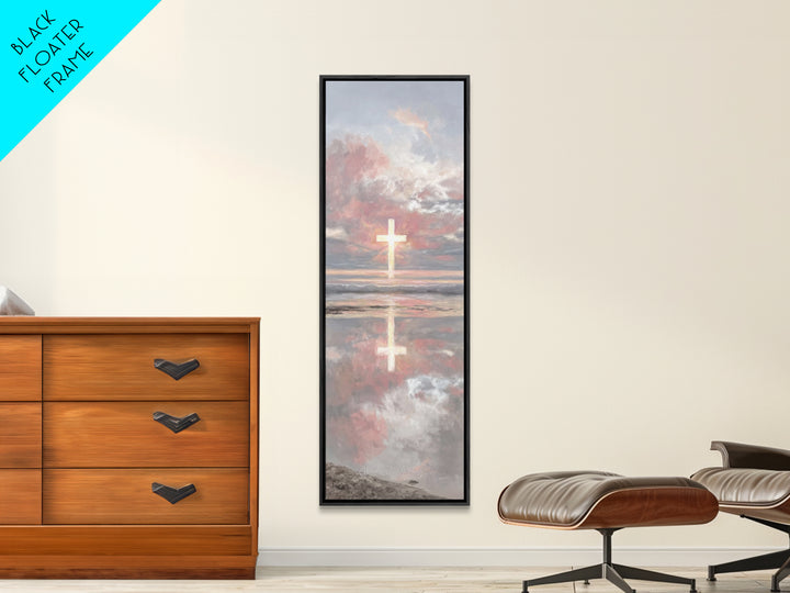 Radiant Eternal Hope | Framed Canvas Print | Christian Art Canvas | Christian Wall Art | Tall Narrow Wall Art | Christian Christmas Art