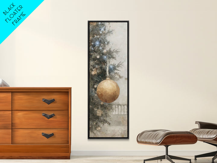 Winter Star Harmony – Framed Canvas Print – Narrow Art – Christmas Wall Art – Christmas Art Prints – Christian Christmas Art – Christmas Ca