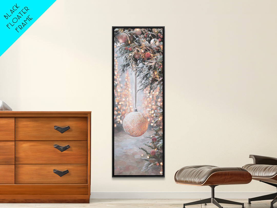 Vintage Noel Spirit – Framed Canvas Print – Tall Narrow Wall Art – Christmas Art Prints – Christian Christmas Art – Christmas Wall Art – Ch