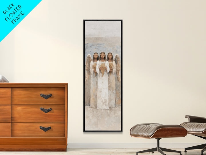 Angels Of Light – Framed Canvas Print – Tall Skinny Art Print – Christian Art Canvas – Modern Christian Art – Christian Gift Ideas