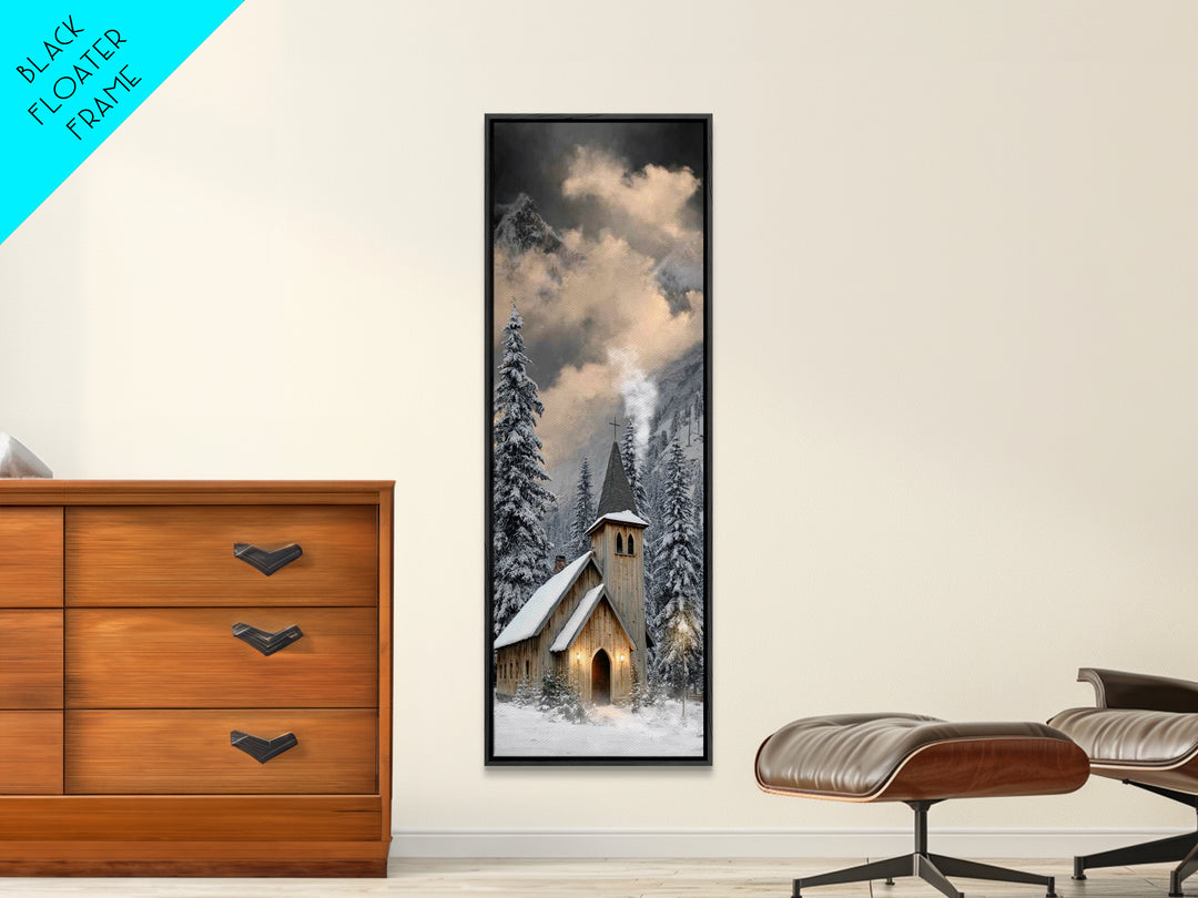 Nativity Grace – Framed Canvas Print – Christian Art Canvas – Christian Christmas Art – Tall Skinny Art Print – Christmas Wall Art – Christ