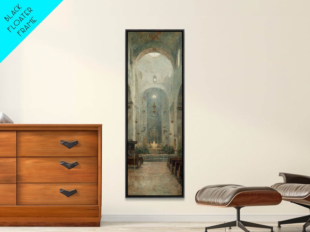 Sanctuary Of Light – Framed Canvas Print – Tall Narrow Wall Art – Christian Wall Art – Christian Art Canvas – Christmas Art – Christian Dec
