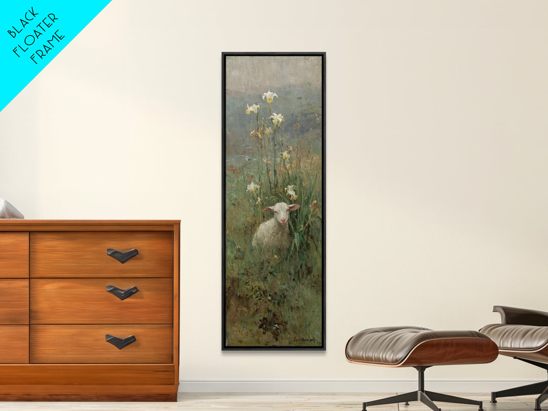 Lilyfield Grace – Framed Canvas Print – Christian Art Canvas – Tall Narrow Wall Art – Christian Wall Art – Christian Painting – Faith Art