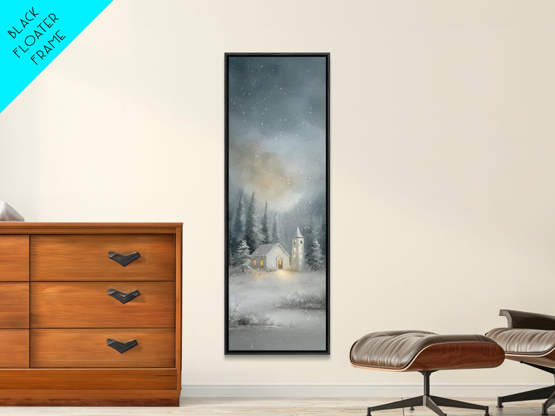 Winter Haven Grace | Framed Canvas Print | Narrow Art | Christian Art Canvas | Framed Christmas Art | Christian Wall Art | Christmas Art Pr