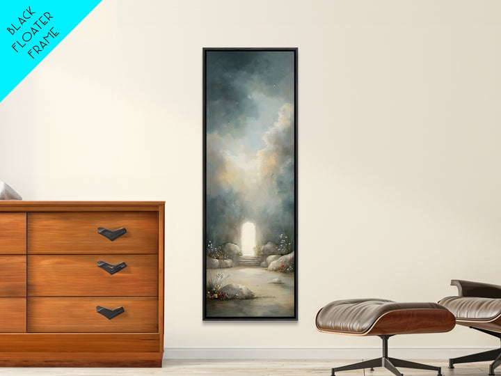 Garden Of Resurrection – Framed Canvas Print – Christian Art Canvas – Christian Wall Art – Modern Christian Art – Tall Skinny Art Print – C