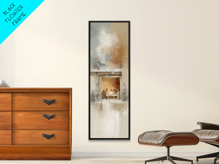 Holy Night Table, Framed Canvas Print, Christian Christmas Art, Christmas Wall Art, Tall Skinny Art Print, Christian Art Canvas, Christian