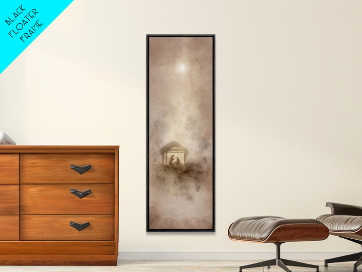 Silent Bethlehem Night – Framed Canvas Print – Christian Art Canvas – Christian Wall Art – Christian Christmas Art – Jesus Painting – Chris