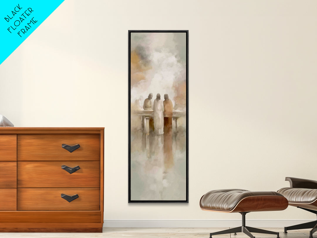 Table of Light – Framed Canvas Print – Tall Narrow Wall Art – Christian Wall Art – Christian Art Canvas – Christian Christmas Art – Christi