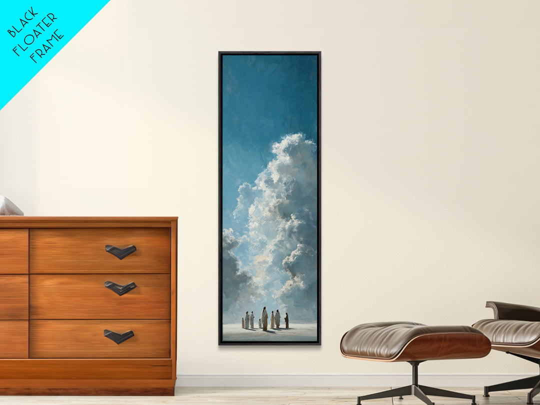 Celestial Gathering – Framed Canvas Print – Tall Narrow Wall Art – Christian Art Canvas – Christian Wall Art – Jesus Painting – Christian C