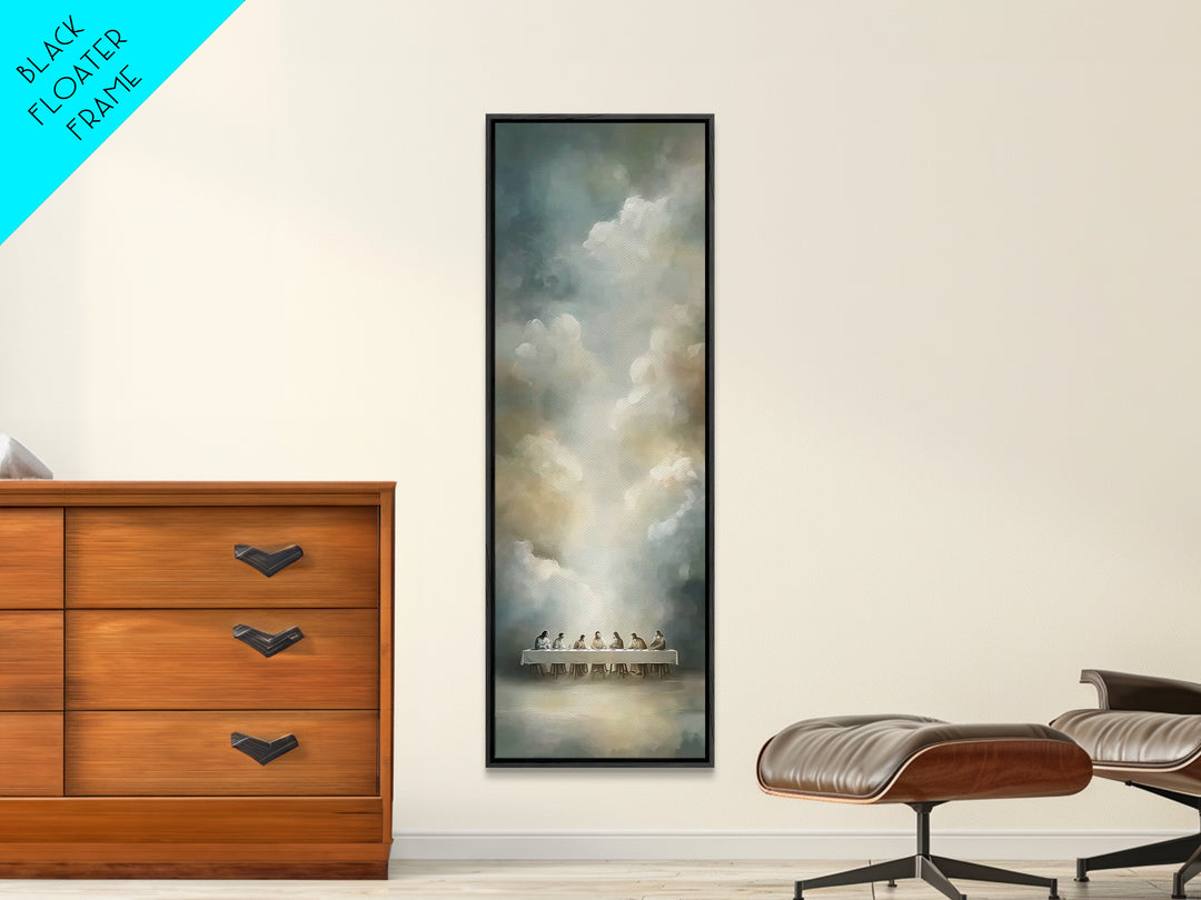 Radiant Supper – Framed Canvas Print – Tall Skinny Art Print – Christian Wall Art – Christian Art Canvas – Jesus Painting – Christmas Art