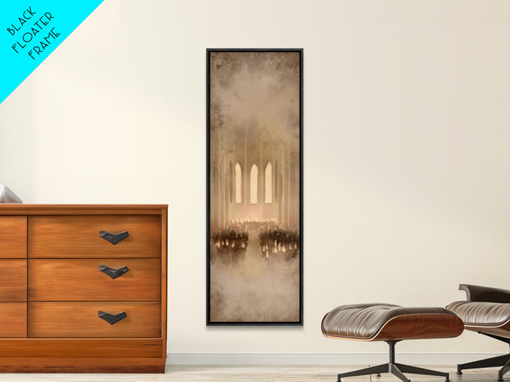 Sacred Advent Stillness – Framed Canvas Print – Skinny Art – Christian Wall Art – Christian Art Canvas – Christmas Art – Christian Christma