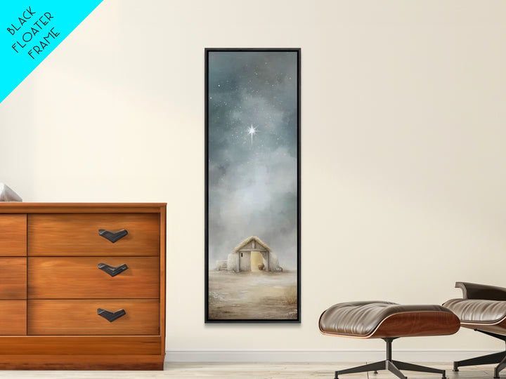 Bethlehem Shelter Hope – Framed Canvas Print – Skinny Art – Christian Wall Art – Christian Art Painting – Christmas Art