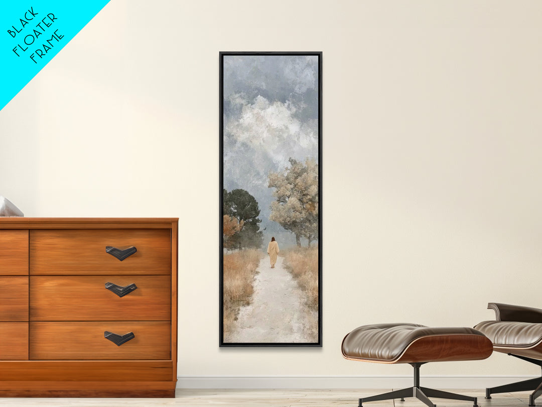 Heavenlit Journey – Framed Canvas Print – Christian Wall Art – Christian Art Canvas – Tall Narrow Wall Art – Christian Art – Jesus Painting