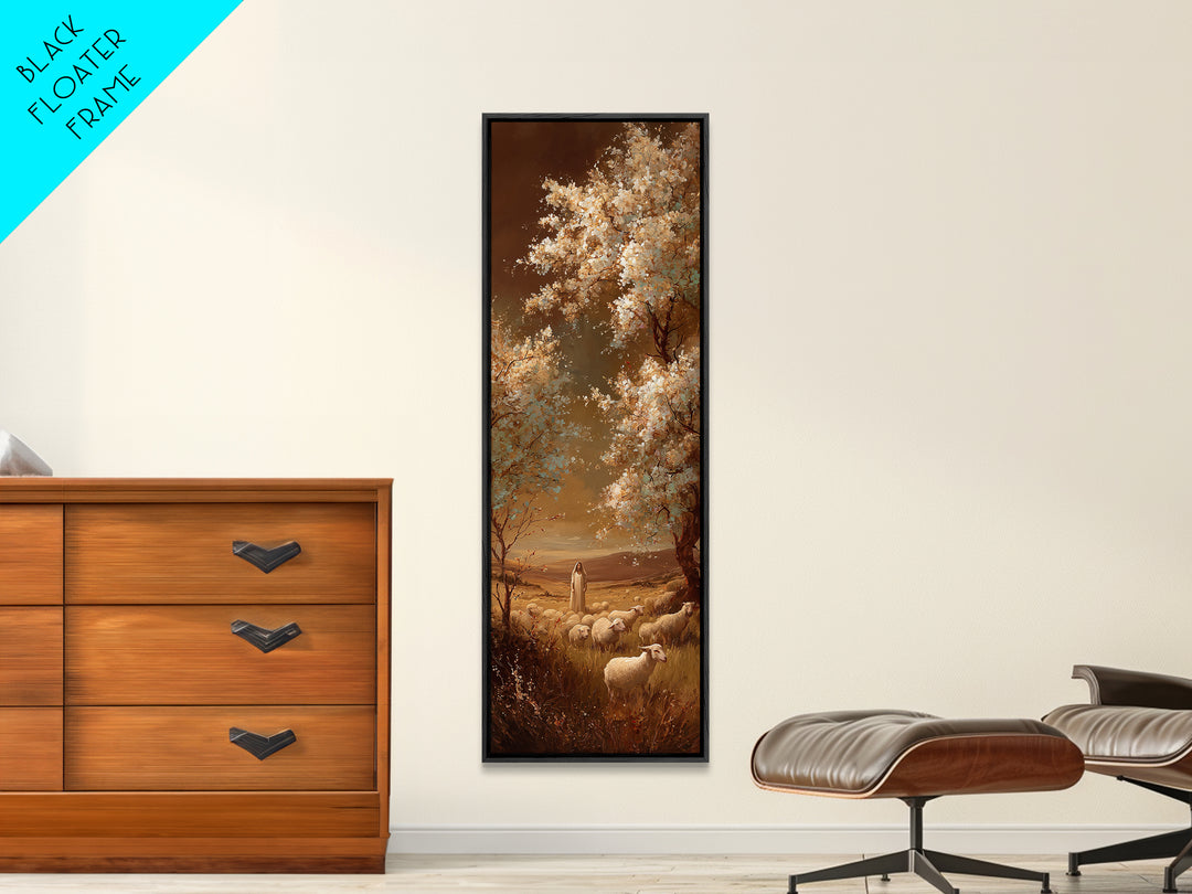 Fields Of Promise – Framed Canvas Print – Christian Wall Art – Christian Art Canvas – Tall Narrow Wall Art – Jesus Painting – Christian Gif