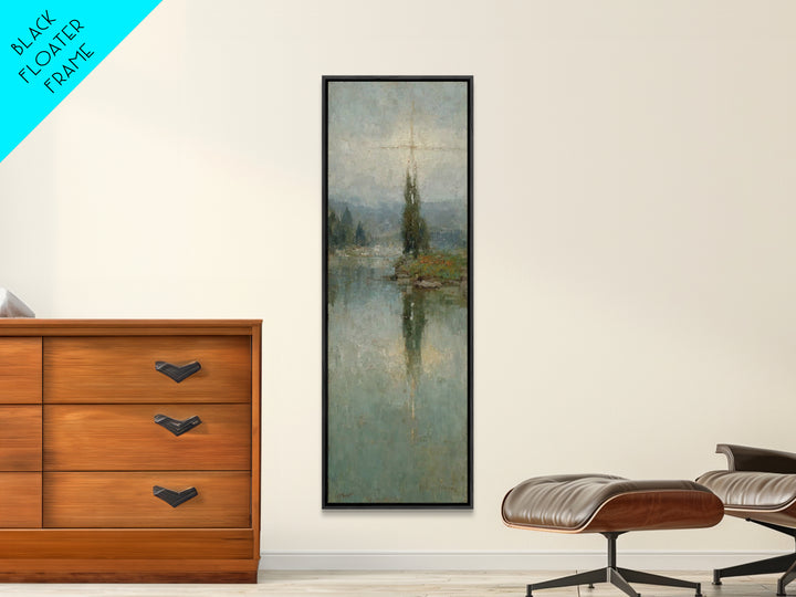 Skyward Grace – Framed Canvas Print – Christian Art Painting – Christmas Art – Narrow Art – Christian Wall Art – Subtle Christian Art – Chr