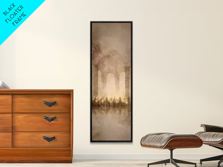 Promise Of Light – Framed Canvas Print – Tall Narrow Wall Art – Christian Painting – Christian Art Canvas – Christian Wall Art – Modern Chr