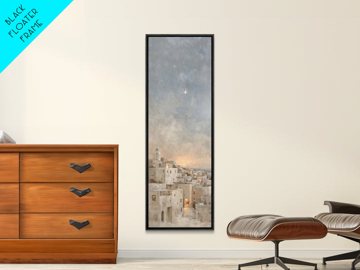Morning Star Over Bethlehem – Framed Canvas Print – Skinny Art – Christian Art Canvas – Christian Wall Art – Christmas Art – Christian Chri