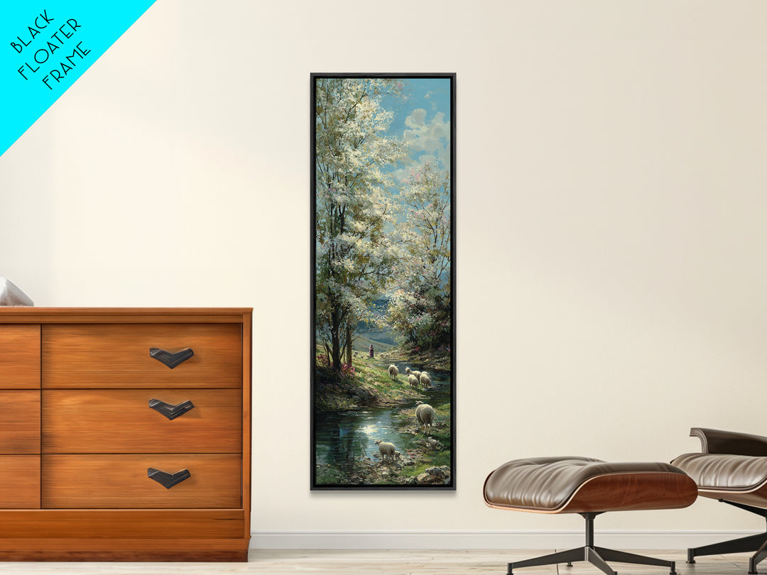 Springtime Of Mercy | Framed Canvas Print | Skinny Art | Christian Wall Art | Jesus Painting | Christian Art Print | Christmas Art