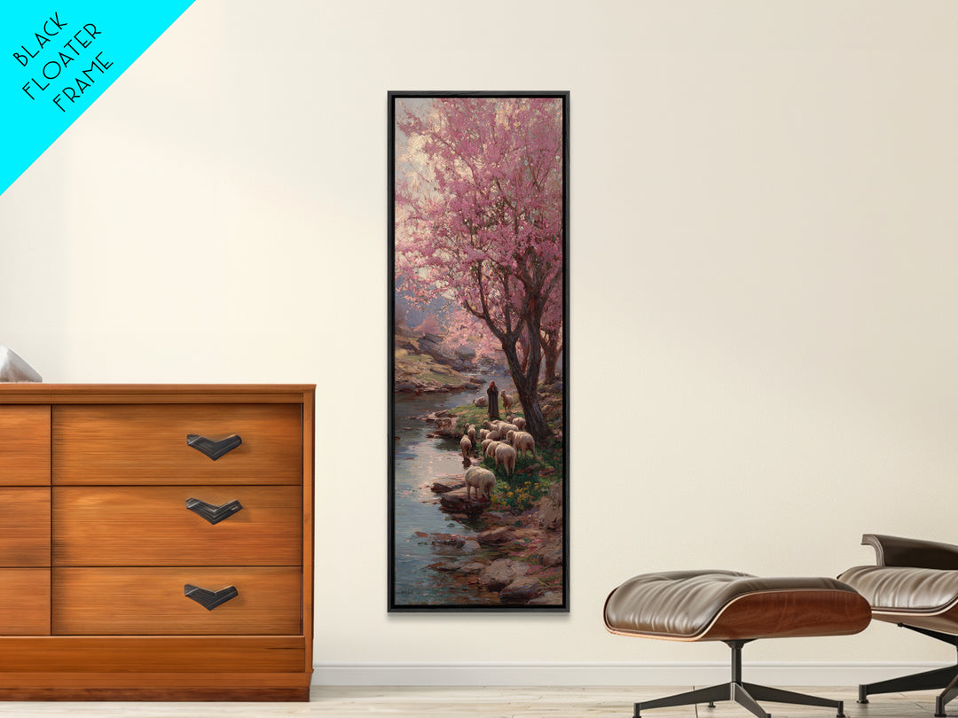 Fields Of Blessing | Framed Canvas Print | Tall Narrow Wall Art | Christian Painting | Jesus Art Print | Christian Christmas Art