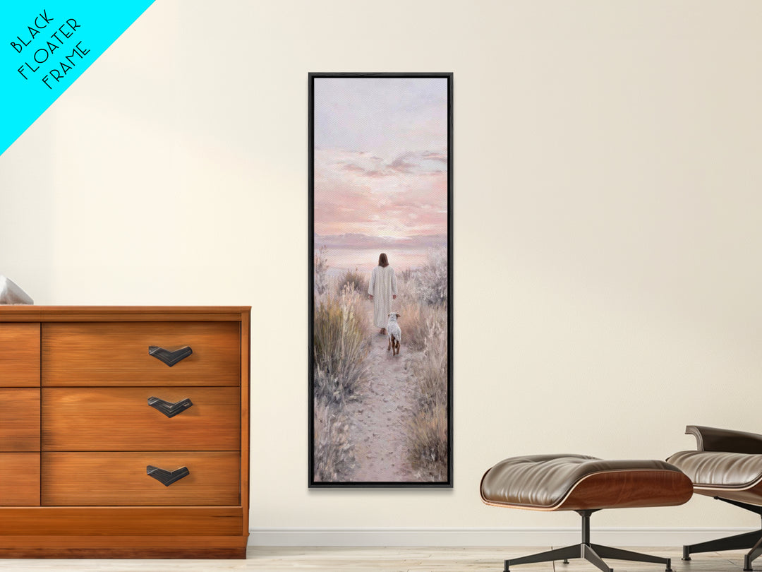 Dawn Of Comfort | Framed Canvas Print | Narrow Art | Christian Art Canvas | Jesus Painting | Christian Wall Art | Modern Christian Art