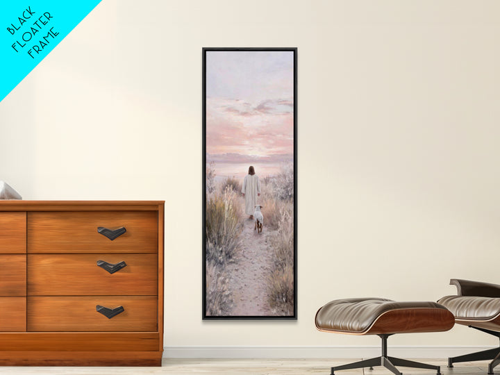 Dawn Of Comfort | Framed Canvas Print | Narrow Art | Christian Art Canvas | Jesus Painting | Christian Wall Art | Modern Christian Art