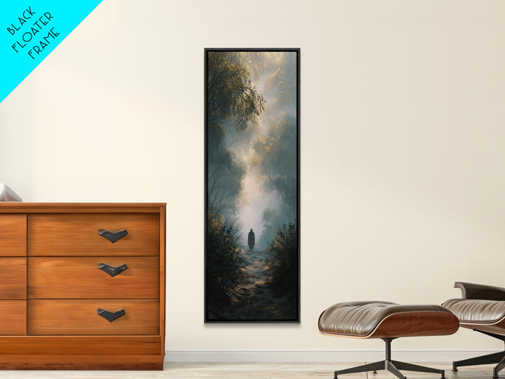 Path Of Grace – Framed Canvas Print – Tall Skinny Art Print – Christian Wall Art – Jesus Painting – Modern Christian Art – Christmas Art