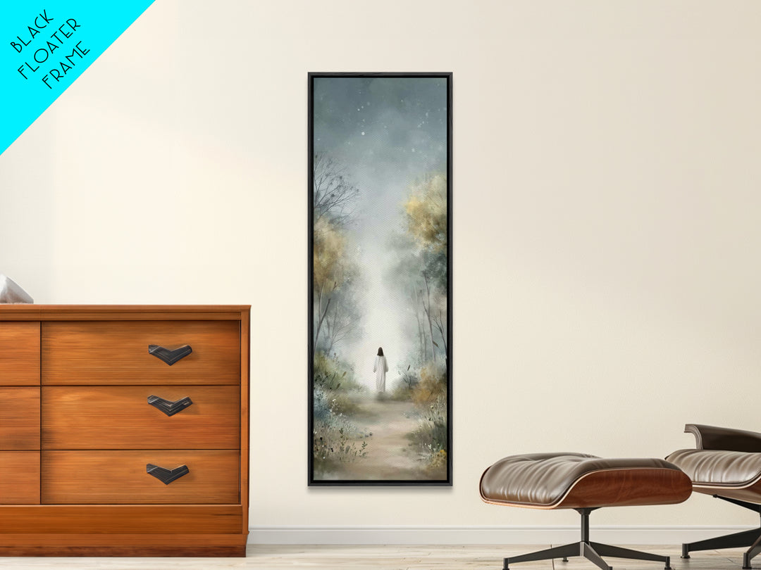 Forest Of Hope – Framed Canvas Print – Tall Narrow Wall Art – Christian Art Print – Christian Wall Art – Modern Christian Art – Jesus Paint