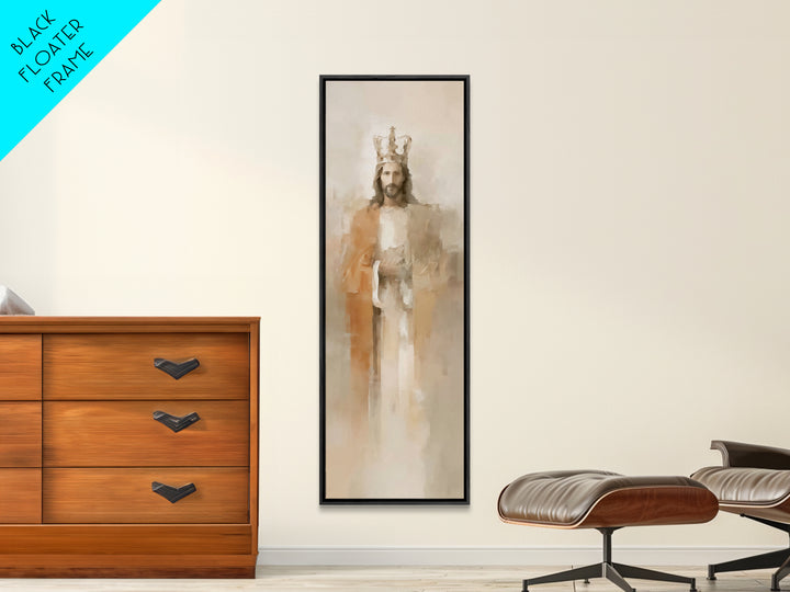 Eternal King Light – Framed Canvas Print – Narrow Art – Christian Art Canvas – Jesus Painting – Vintage Christian Art – Christmas Wall Art
