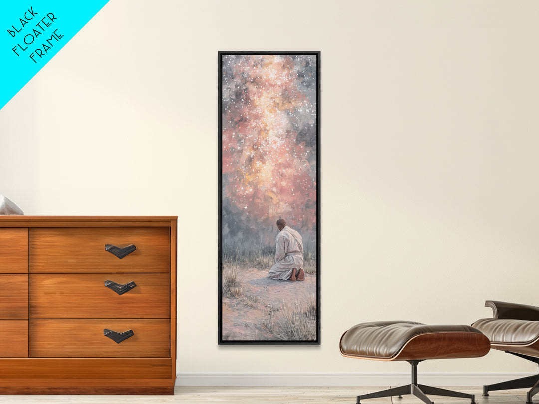 Radiant Flock Journey – Framed Canvas Print – Skinny Art – Christian Art Canvas – Christian Wall Art – Christmas Art
