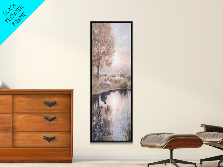 Open Field Reverence | Framed Canvas Print | Christian Art Canvas | Christian Art | Christian Wall Art | Tall Narrow Wall Art | Jesus Paint