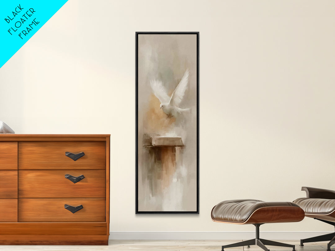 Spirit Of Light – Framed Canvas Print – Tall Skinny Art Print – Christian Wall Art – Christian Art Canvas – Christian Painting – Christian