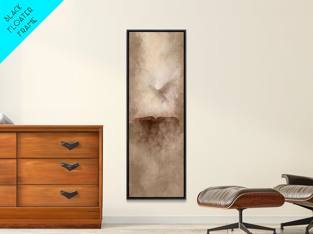 Holy Word Glow – Framed Canvas Print – Skinny Art – Christian Art – Christian Art Canvas – Christmas Art – Christian Wall Art – Christian P