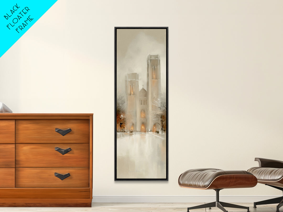 Twin Spire Grace - Framed Canvas Print - Christian Art Work - Tall Narrow Wall Art - Christian Wall Art - Modern Christian Art - Christmas