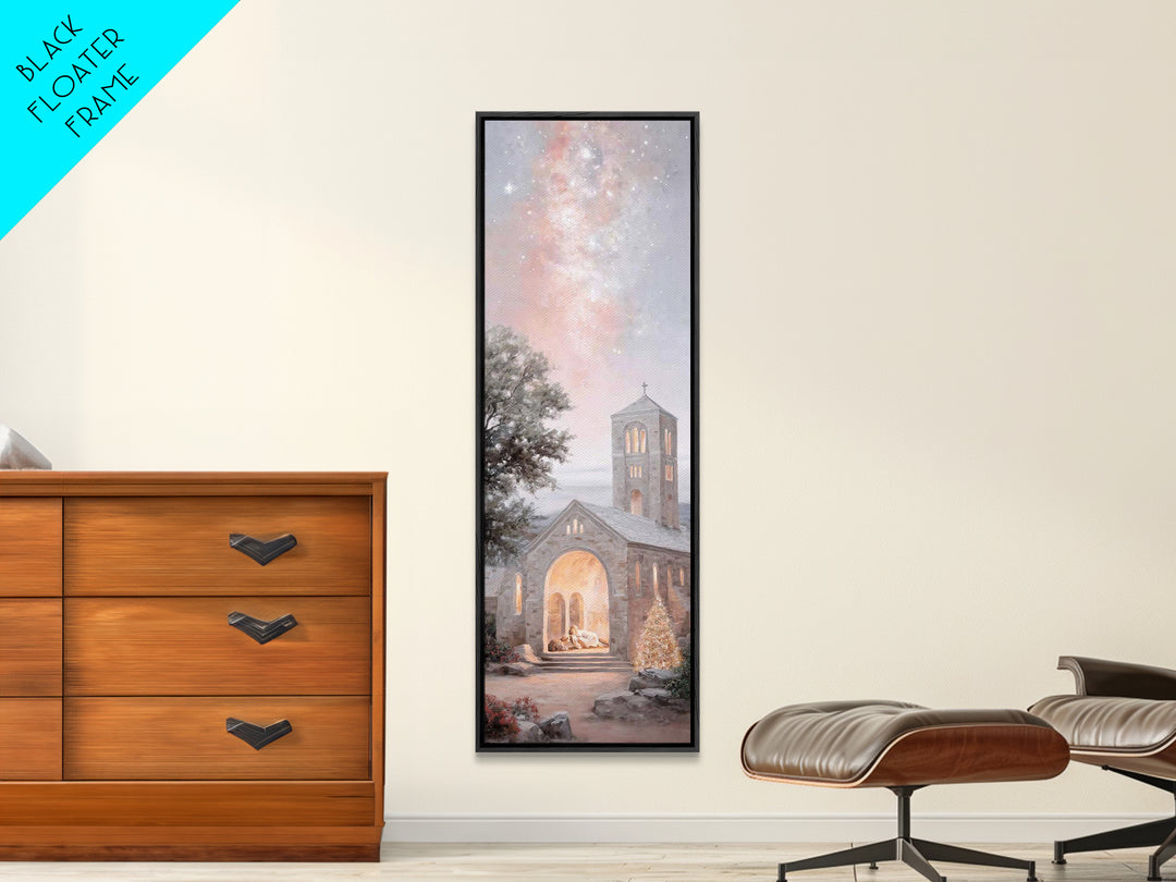 Star Of Bethlehem – Framed Canvas Print – Christian Christmas Art – Christian Wall Art – Christian Art Canvas – Skinny Art