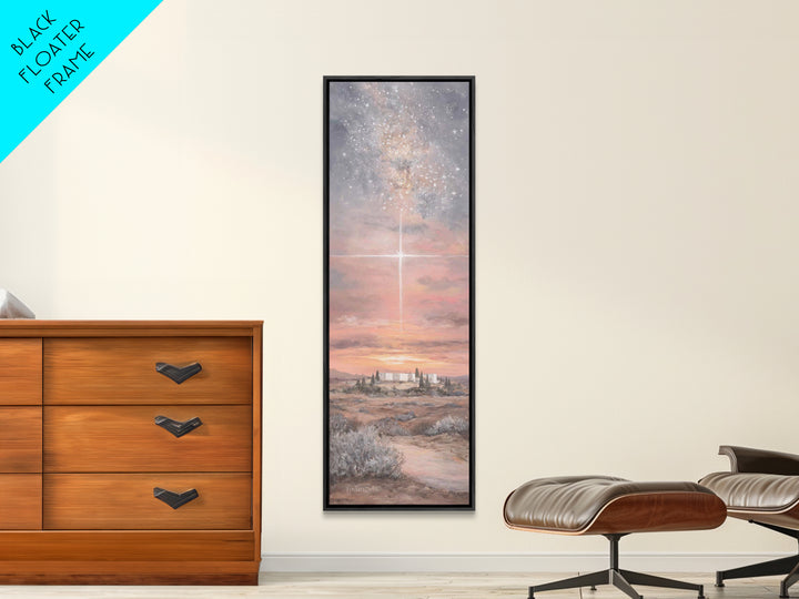 Desert Star – Framed Canvas Print – Skinny Art – Christian Wall Art – Christian Christmas Art – Modern Christian Art – Christian Canvas Art