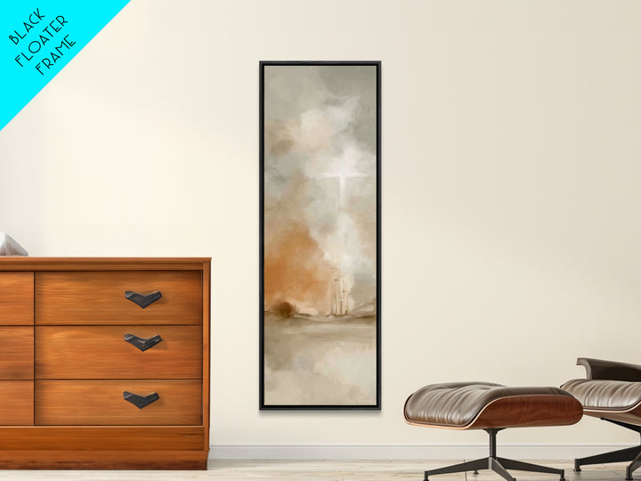 Silent Redeemer – Framed Canvas Print – Tall Narrow Wall Art – Christian Painting – Christian Art Work – Christian Christmas Art – Christia