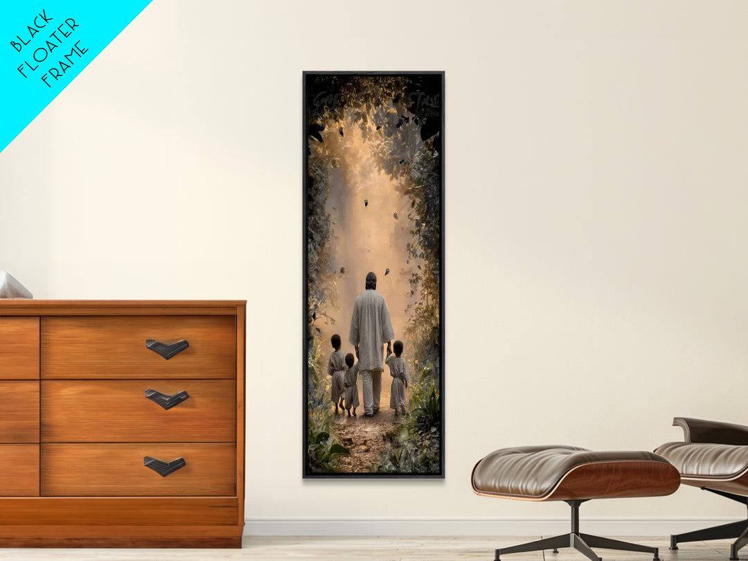 Children Of Light, Framed Canvas Print, Tall Skinny Art Print, Jesus Painting, Christian Art Canvas, Christian Wall Art, Christian Art