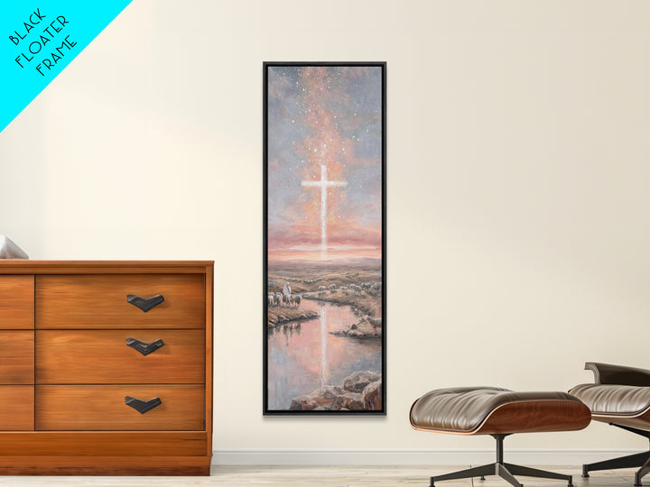 Desert Star Journey | Framed Canvas Print | Skinny Art | Christian Wall Art | Christmas Art | Jesus Canvas Art