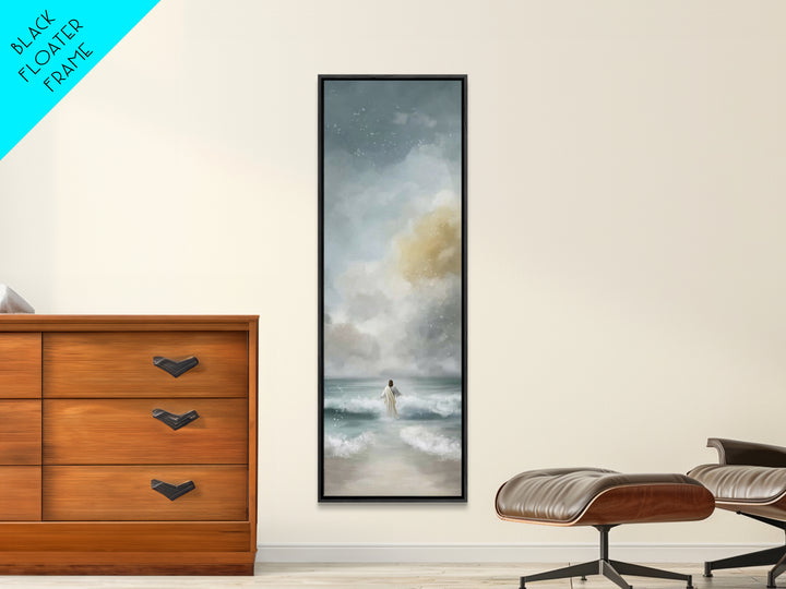Stormless Horizon Path | Framed Canvas Print | Tall Narrow Wall Art | Jesus Art Print | Christian Wall Art | Christian Art | Christian Pain