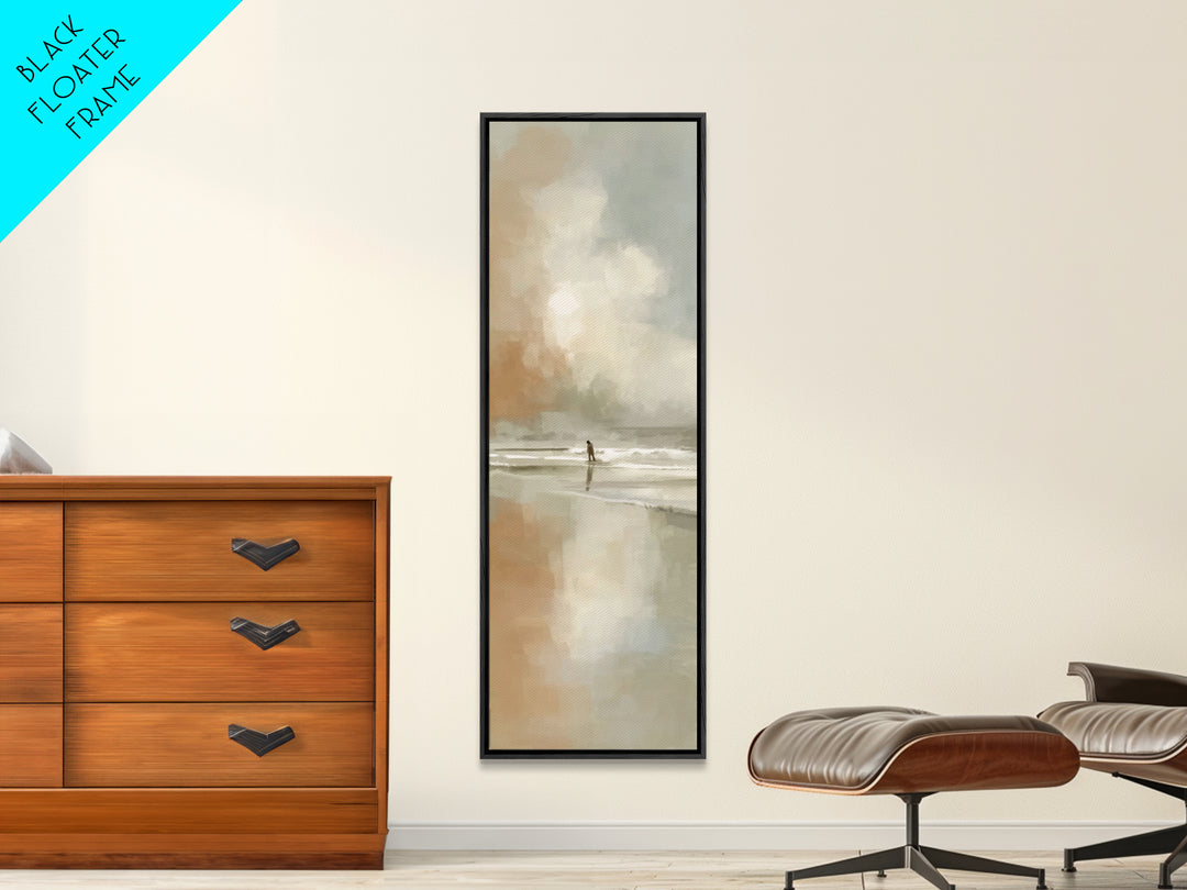 Shorelight Reverence – Framed Canvas Print – Christian Wall Art – Jesus Painting – Narrow Art – Christian Art Canvas – Christmas Art