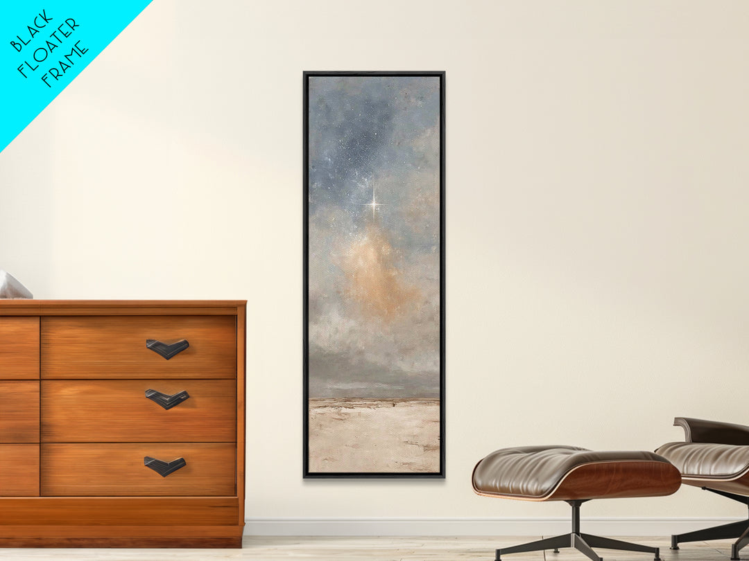 Star Of Redemption – Framed Canvas Print – Christian Art – Tall Narrow Wall Art – Christian Art Canvas – Christmas Art – Christian Christma