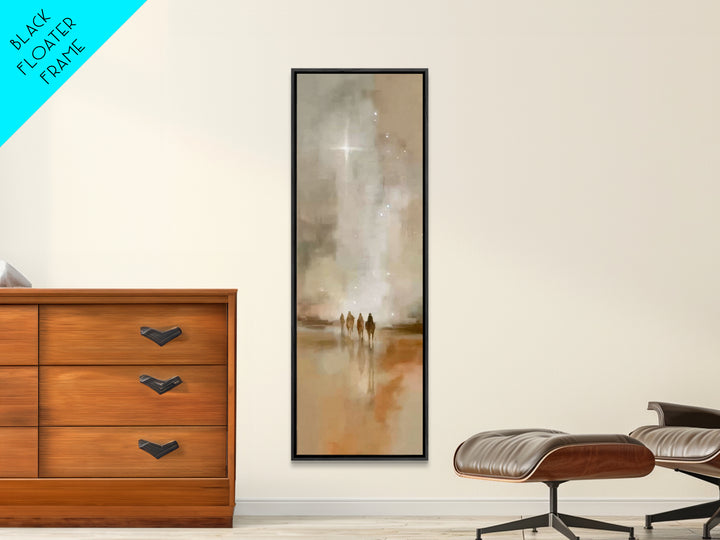 Guiding Desert Star – Framed Canvas Print – Christian Wall Art – Christmas Art – Christian Art Canvas – Tall Narrow Wall Art – Jesus Painti