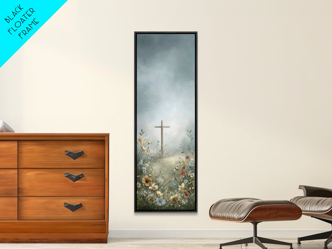 Pathway To Grace – Framed Canvas Print – Tall Narrow Wall Art – Christian Art Canvas – Christian Painting – Christmas Art – Christian Decor