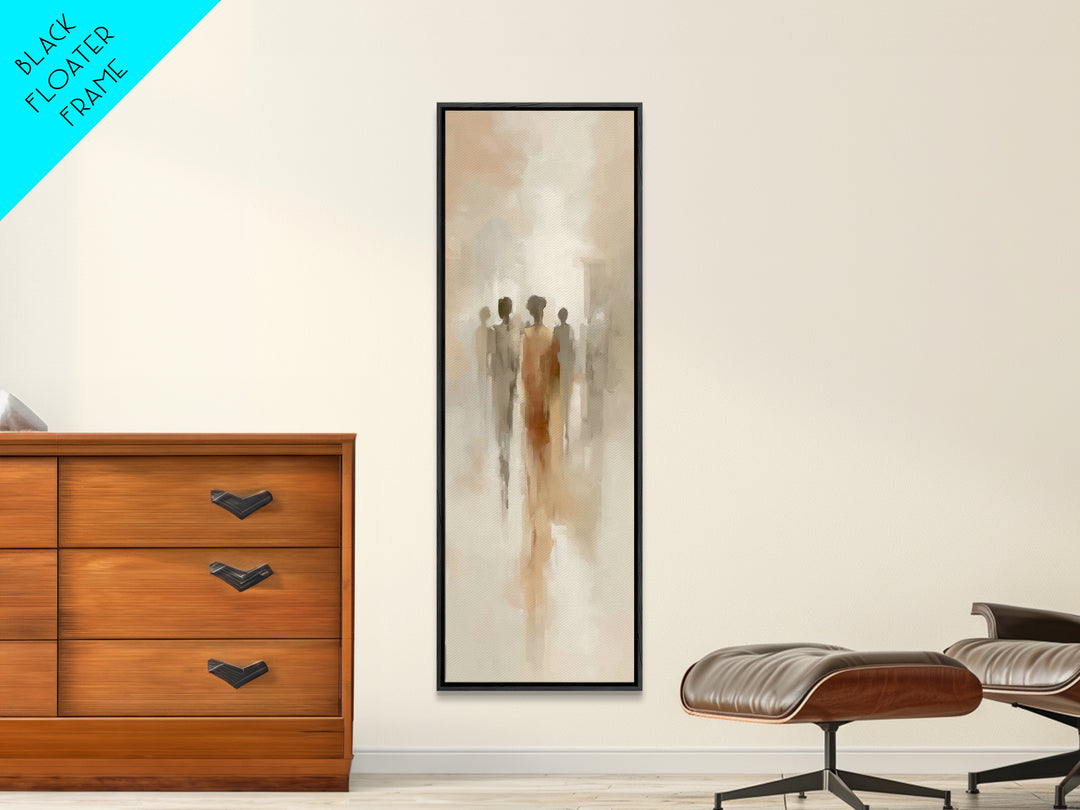Figures Of Grace – Framed Canvas Print – Tall Skinny Art Print – Christian Art Canvas – Abstract Christian Art – Christian Art Work – Chris