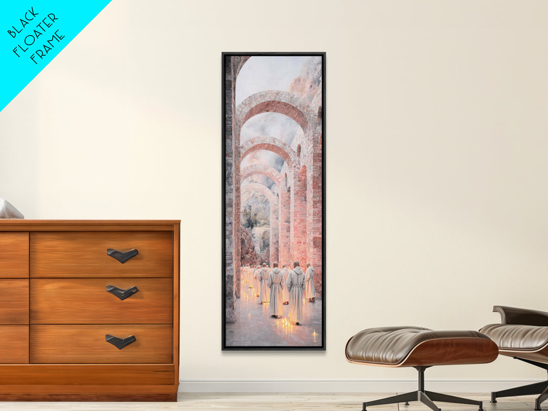 Procession Of Light – Framed Canvas Print – Skinny Art – Christian Wall Art – Modern Christian Painting – Christian Art Canvas – Christian