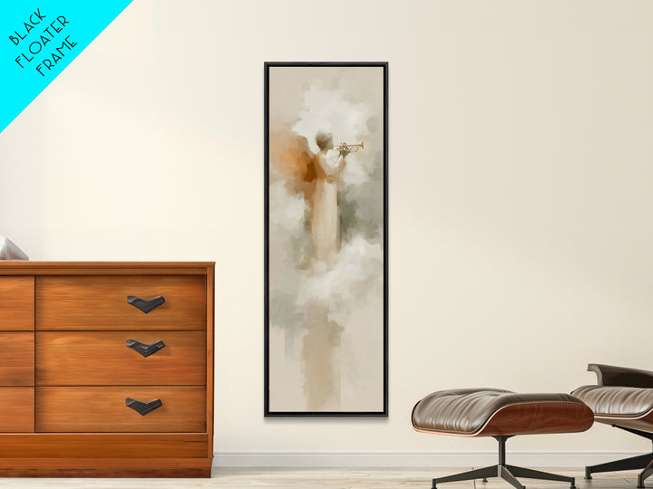 Seraphic Morning Call | Framed Canvas Print | Narrow Art | Christian Wall Art | Christian Art Canvas | Christian Christmas Art | Jesus Art