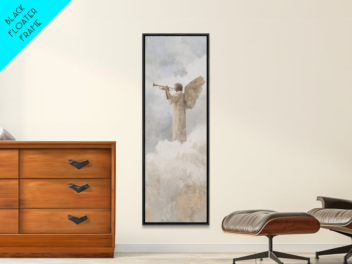 Trumpet Of Glory – Framed Canvas Print – Tall Narrow Wall Art – Christian Art Canvas – Christian Wall Art – Christian Christmas Art