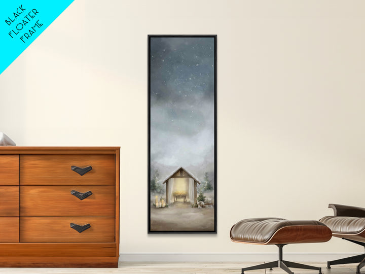 Sacred Horizon | Framed Canvas Print | Christian Wall Art | Christian Art Canvas | Christmas Art Work | Tall Narrow Wall Art